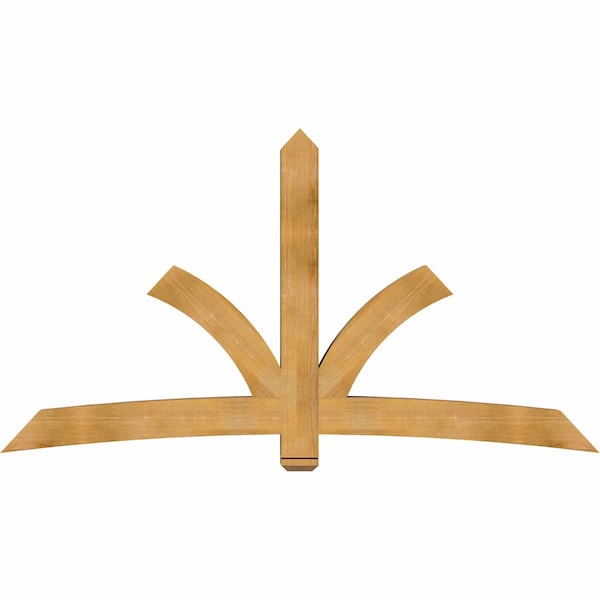Ekena Millwork Davenport Rough Sawn Timber Gable Bracket, Western Red Cedar, 96"W x 52"H x 6"D x 6"F, 13/12 Pitch GBW096X52X0606DAV00RWR - main